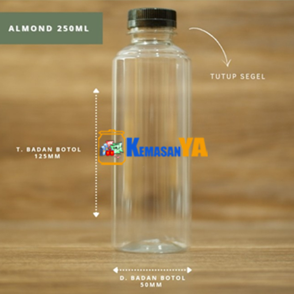 Botol Almond 250ml Longneck (TANPA TUTUP)