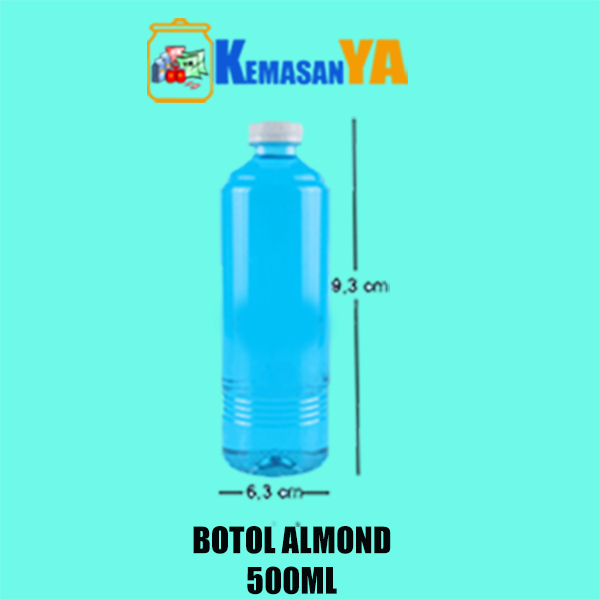 Botol Almond 500ml Shortneck (TANPA TUTUP)