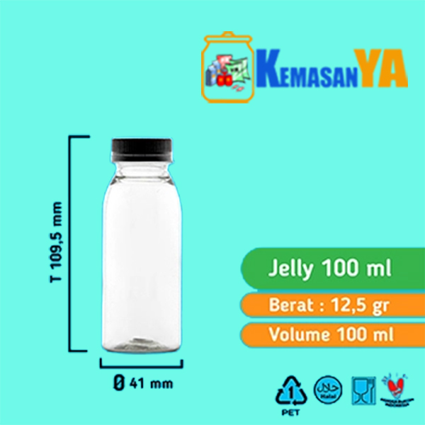 Botol JELLY 100ml Shortneck (TANPA TUTUP)