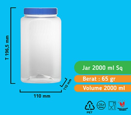 Toples Square 2000Ml HANGER TOPLES