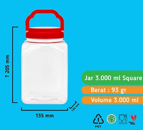 Toples square 3000Ml HANGER