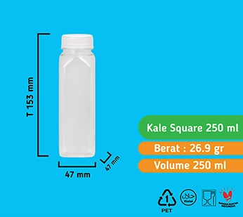 Botol Kale Square 250Ml TANPA TUTUP