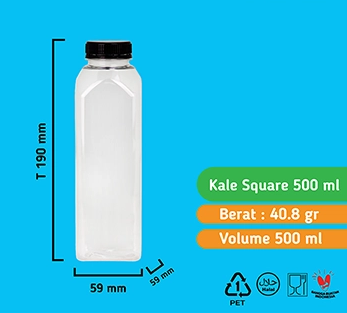 Botol Kale Square 500Ml TANPA TUTUP