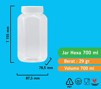 Toples Hexa 700Ml PLUG SET