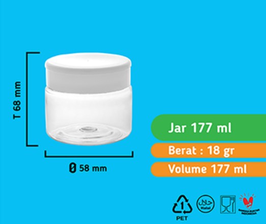 TOPLES / BOTOL JAR 177ML + TUTUP