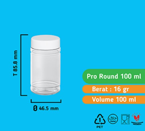TOPLES PRO ROUND 100 ML + TUTUP