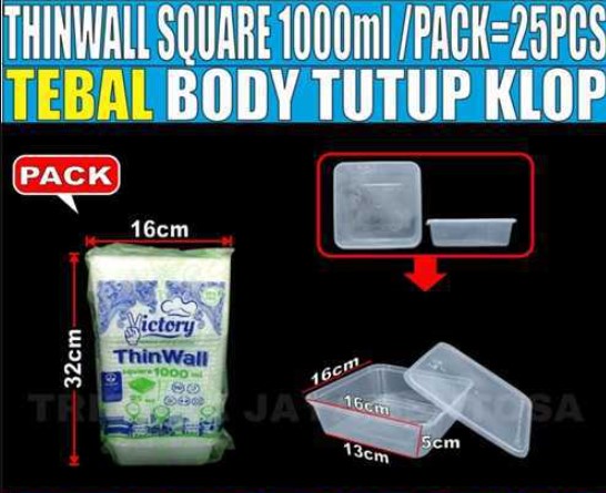 THINWALL VICTORY SQUARE 1000ML ISI 25PCS