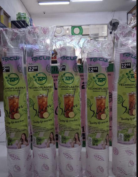 CUP GELAS TP 22 OZ SLIM 50PCS