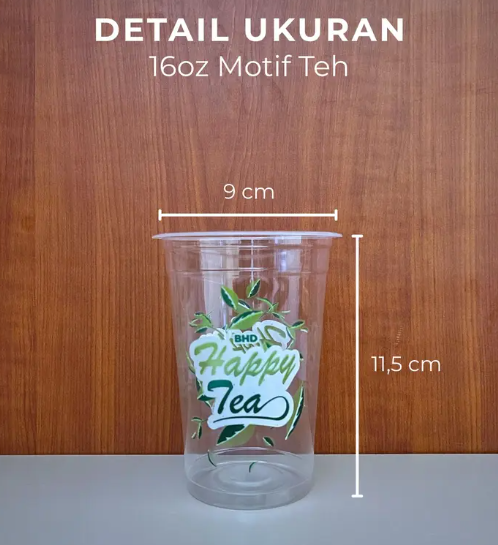 CUP GELAS PRINTING TEH EURO 16 OZ ISI 50