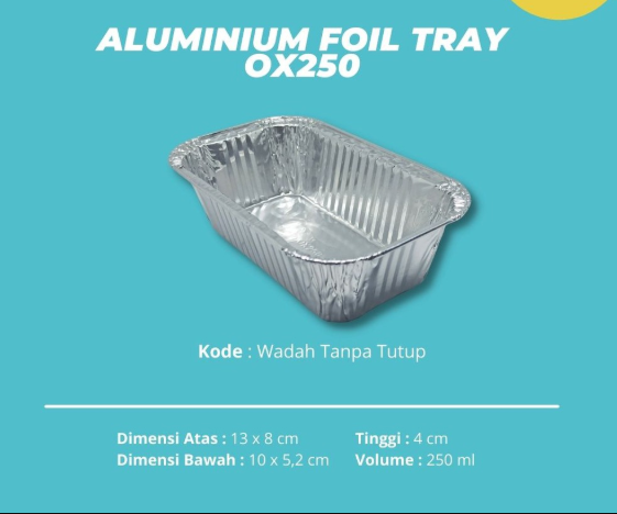 ALU TRAY BEST FRESH OX-250 ISI 10PCS TANPA TUTUP
