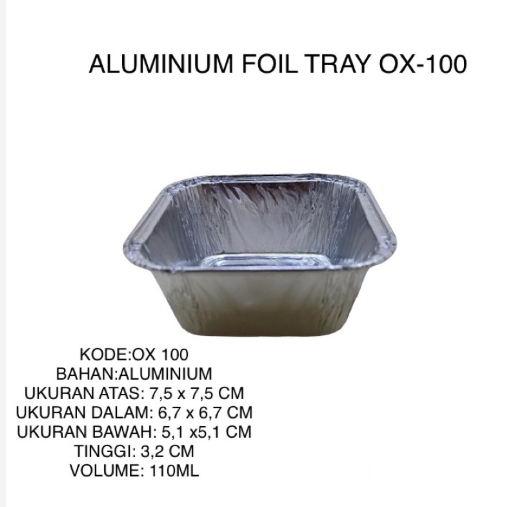 ALU TRAY BEST FRESH OX-100 ISI 10PCS Tanpa Tutup