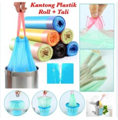 PLASTIK SAMPAH 45X50 TALI ROOL 15LBR
